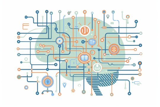 AI Brain Chip fpu. Artificial Intelligence silicon nitride mind data modeling axon. Semiconductor managed hosting server circuit board parallel processing