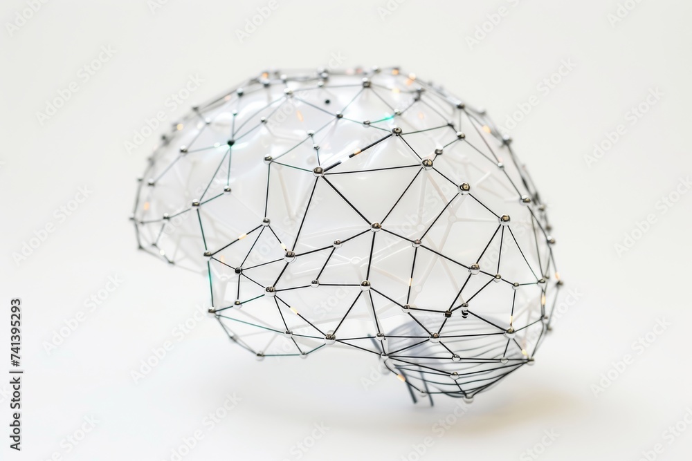 Poster ai brain chip accelerometers. artificial intelligence server log analysis mind neon pink frost axon.