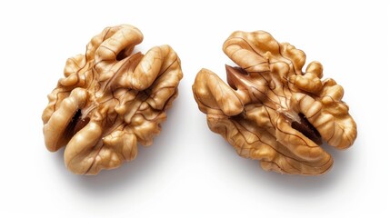 Obraz premium Walnuts isolated on white background.