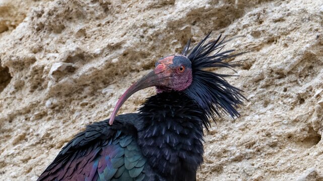 Ibis eremita, Ibis, Peligro de extinci&oacute;n, Vejer de la Frontera, C&aacute;diz, ave, animal, naturaleza, pico, fauna, 
