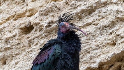 Ibis eremita, Ibis, Peligro de extinción, Vejer de la Frontera, Cádiz, ave, animal, naturaleza, pico, fauna, 