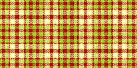 Satin plaid background fabric, service seamless textile texture. Halloween vector pattern check tartan in lime and red colors.