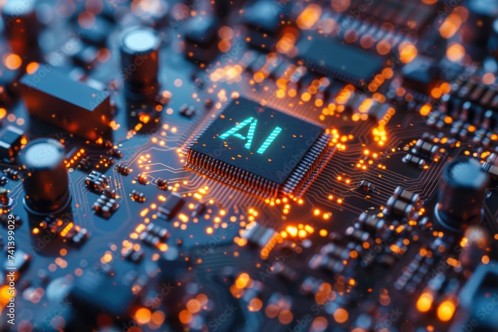 Aufkleber ai brain chip ai adoption. artificial intelligence neurotransmitter function mind neurosurgery axon.