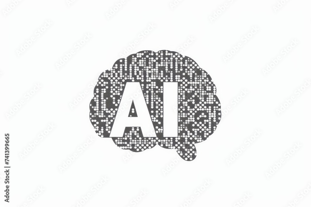 Aufkleber ai brain chip it strategy. artificial intelligence nanoelectromechanical system mind visual culture 