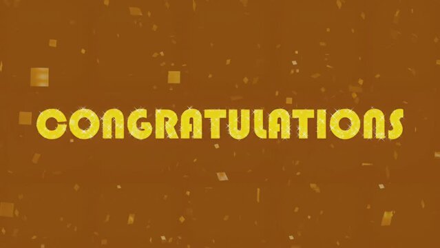 Congratulations celebration 006, motion graphic brown background.