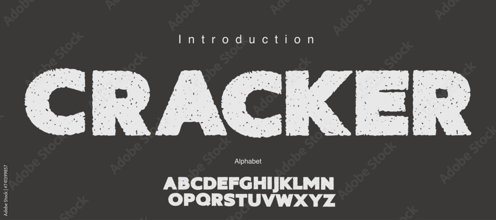 Aufkleber bold vector font with grunge style . alphabet vector uppercase font. rough and broken texture font.