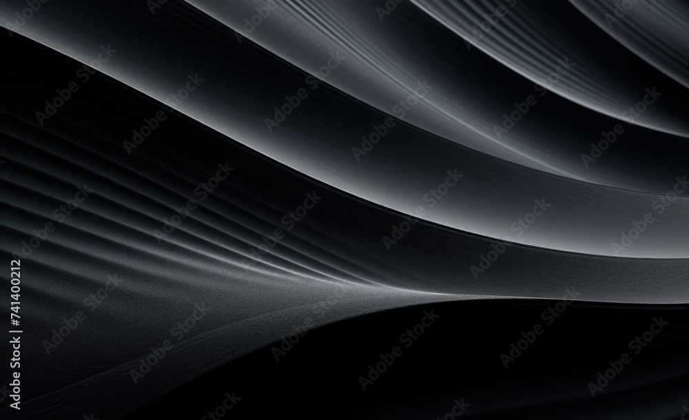 Aufkleber black and white abstract background with waves. generative ai.