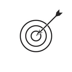target with arrow icon vector design template
