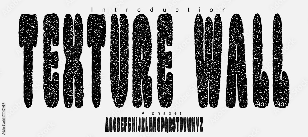 Poster condensed handmade font with texture. alphabet vector uppercase font.