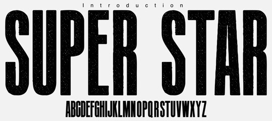 Condensed blod vector font with texture © yotaku