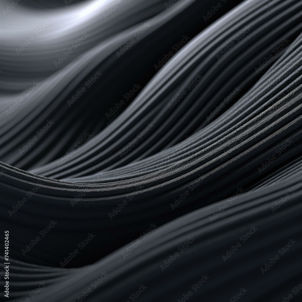 Poster black and white abstract background with wavy lines. generative ai.