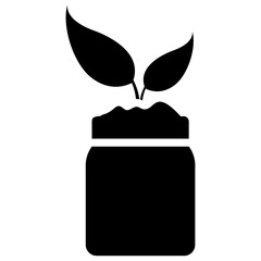 Investment growth glyph vector icon 