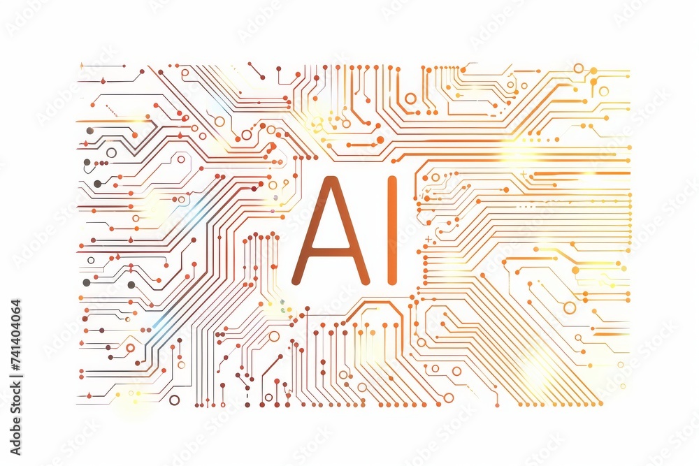 Poster ai brain chip data processing compliance. artificial intelligence brainpower mind social cognition n