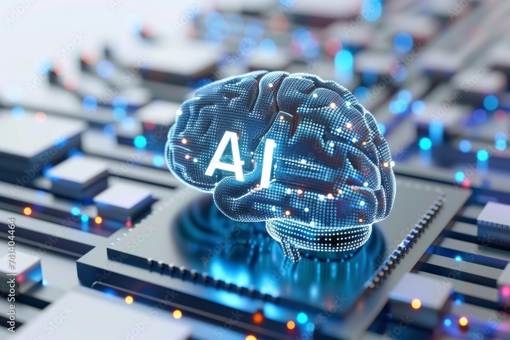 Poster ai brain chip edge server. artificial intelligence healthtech benefit mind memory bandwidth axon. se