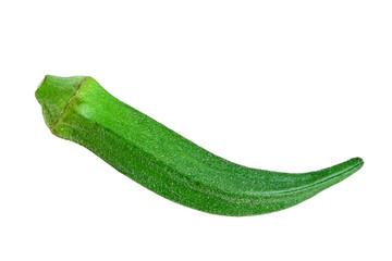 fresh okra isolated