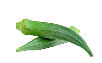 fresh okra isolated