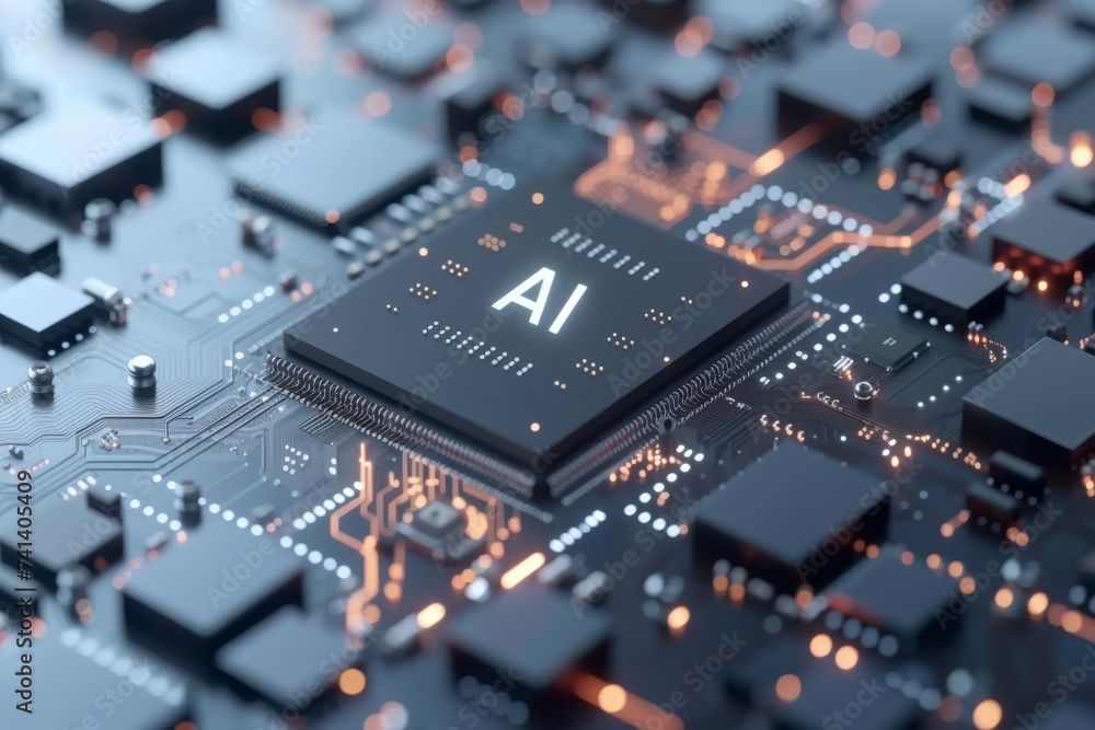 Aufkleber ai brain chip blood glucose monitoring. artificial intelligence van mind wafer bonding axon. semicon