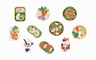 Healthy Food Vector Illustration