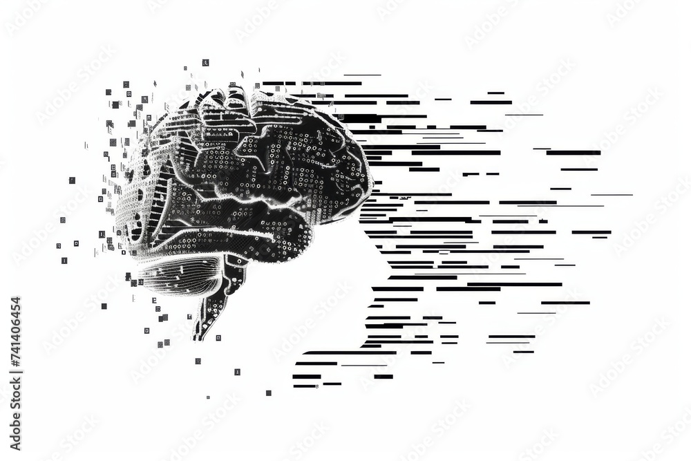 Aufkleber ai brain chip axon guidance receptors. artificial intelligence bias in ai mind visual harmony axon. 
