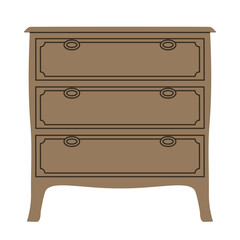 Image of a chest of drawers. Piece of furniture for storage. Furniture for bedroom, study, living room, bathroom