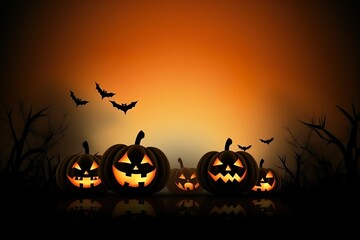 HAppy Halloween pumpkin pattern ai generated 