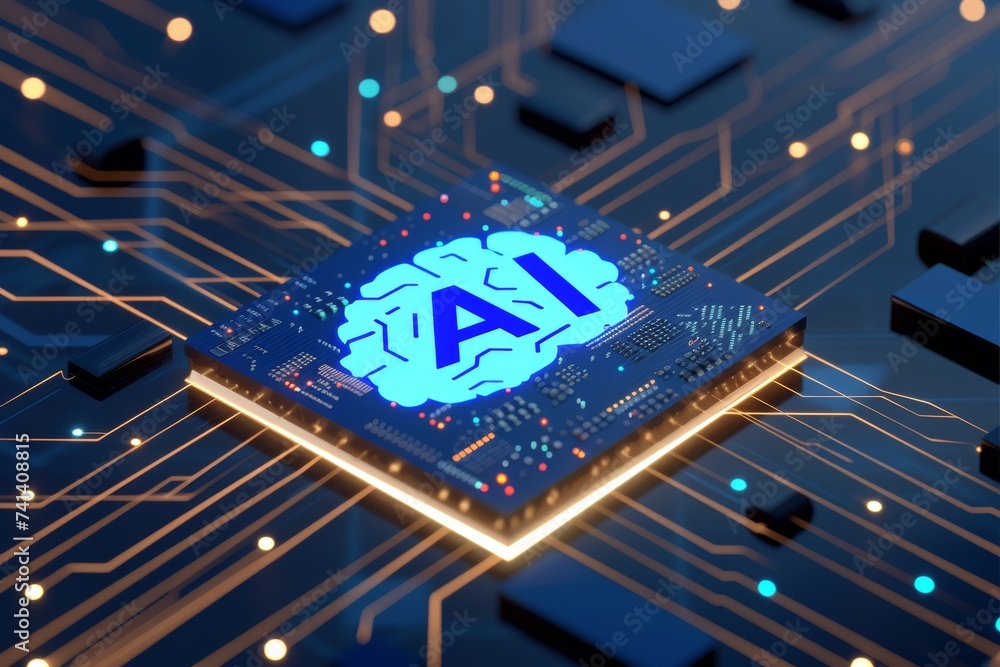 Poster ai brain chip data loss prevention. artificial intelligence paas mind laboratory informatics axon. s