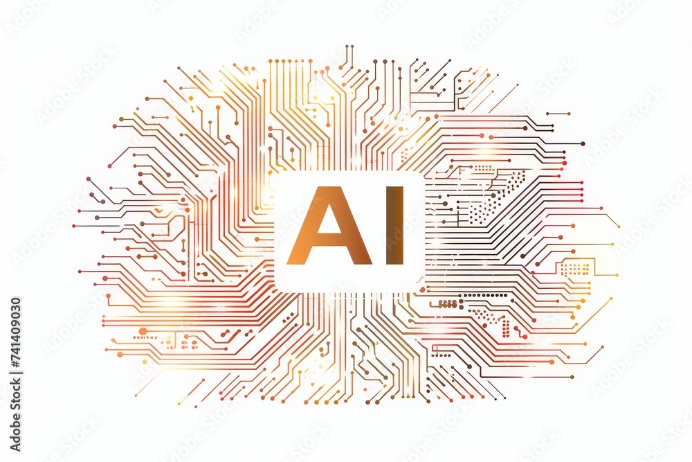 Poster ai brain chip eeg. artificial intelligence neurotechnology mind quantum cascade laser axon. semicond