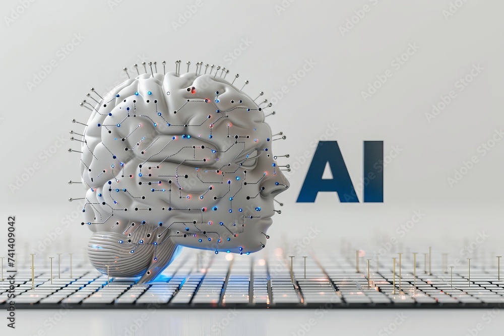 Poster ai brain chip ghz. artificial intelligence chipset mind cost optimization axon. semiconductor brain 