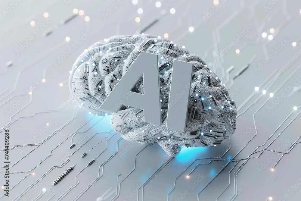 Poster ai brain chip data migration. artificial intelligence axon guidance complexes mind power axon. semic