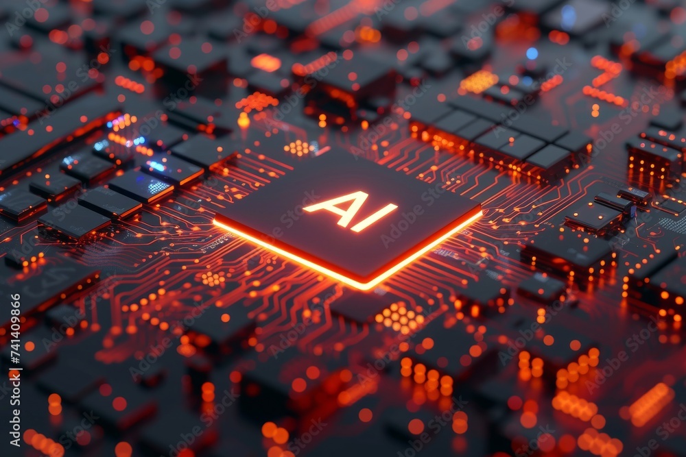 Poster ai brain chip bci. artificial intelligence semiconductor cleanrooms mind scm axon. semiconductor vis