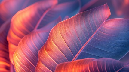 Mystical Mirage: Intricate textures in dry banana leaf macro, fluid motion, serene aura.