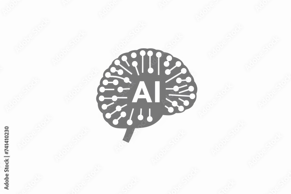 Poster ai brain chip gamma waves. artificial intelligence synaptic plasticity mind learning axon. semicondu