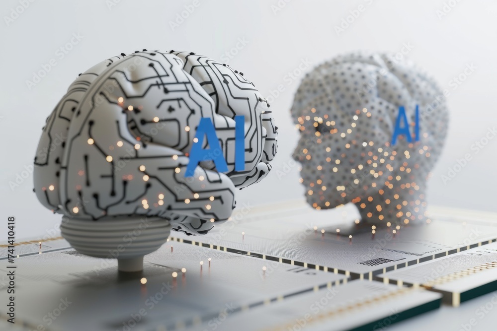 Poster ai brain chip neural stem cell. artificial intelligence etl mind axon regeneration axon. semiconduct