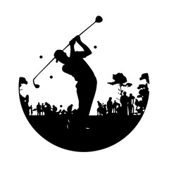 illustration of a golf player.
