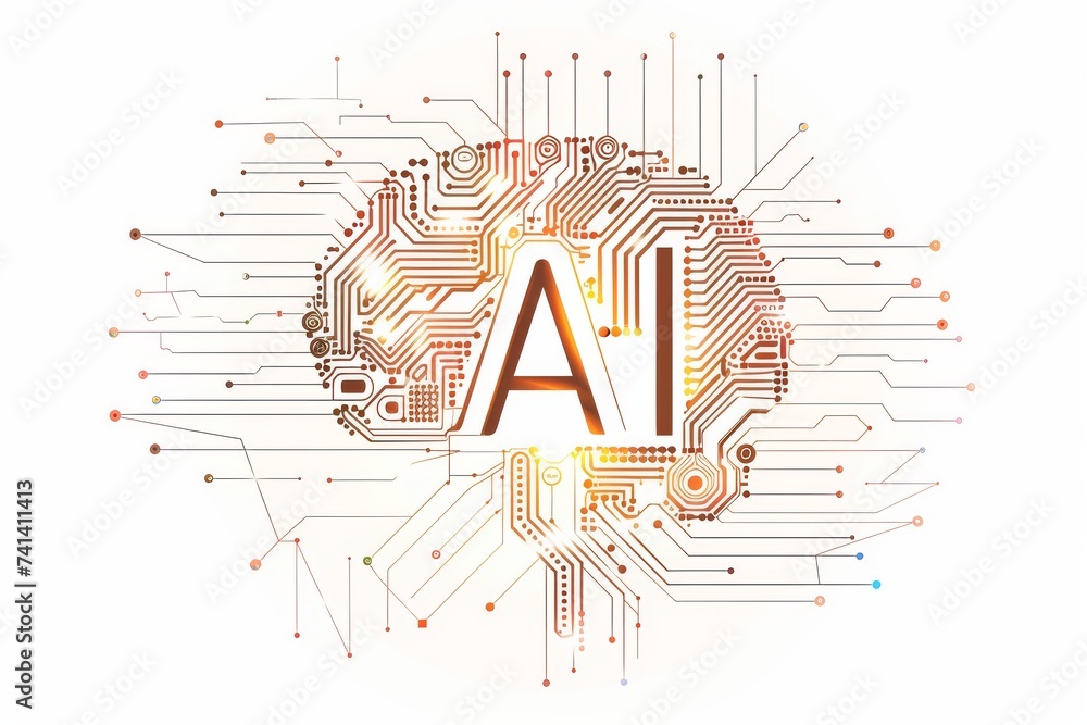 Aufkleber ai brain chip etl. artificial intelligence branch prediction mind motivation axon. semiconductor int