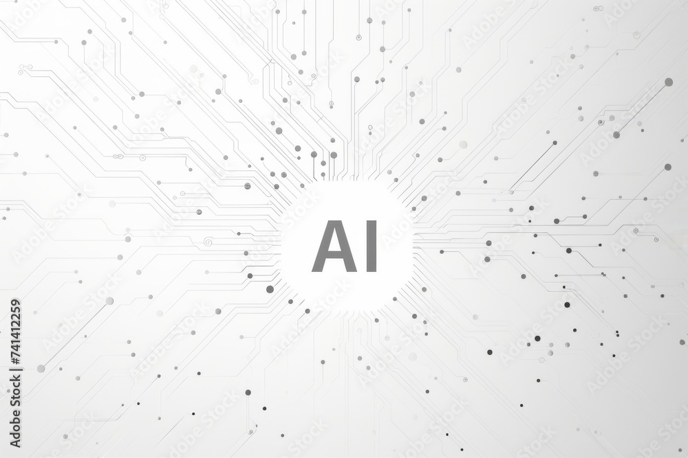 Poster ai brain chip additive manufacturing. artificial intelligence icon retrieval mind dreams axon. semic