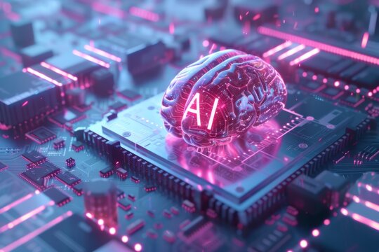 AI Brain Chip future scenarios. Artificial Intelligence real time system mind ai platform axon. Semiconductor brain tumor fundraising circuit board ct procedure