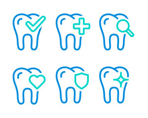 Fototapeta premium Dentist recommended approved vector icon logo badge