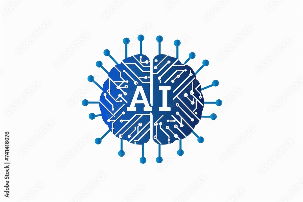 Aufkleber ai brain chip motivation. artificial intelligence neurotransmitter modulation mind vital sign monito