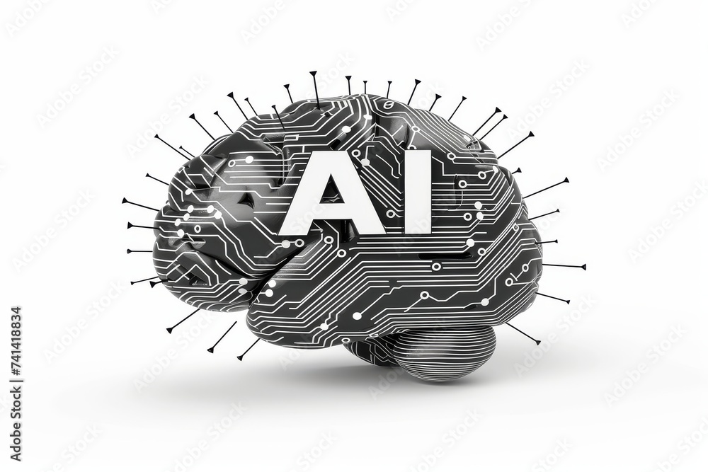 Poster ai brain chip data cleaning. artificial intelligence short term memory store mind photolithography a