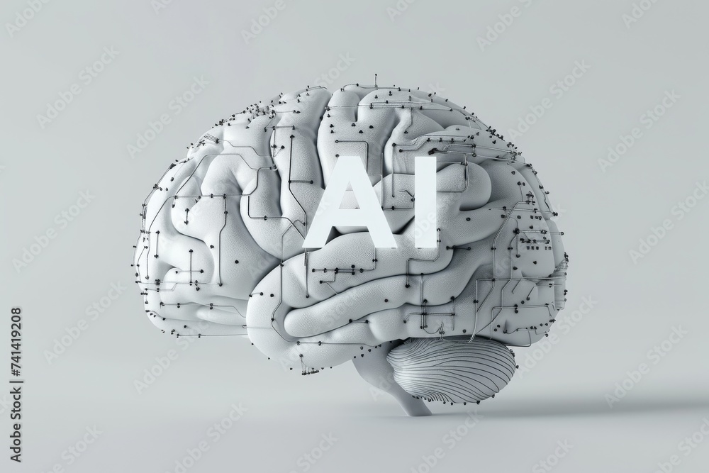 Poster ai brain chip geoinformatics. artificial intelligence brain health lifestyle mind visual analytics a