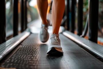 young person running on the treadmill