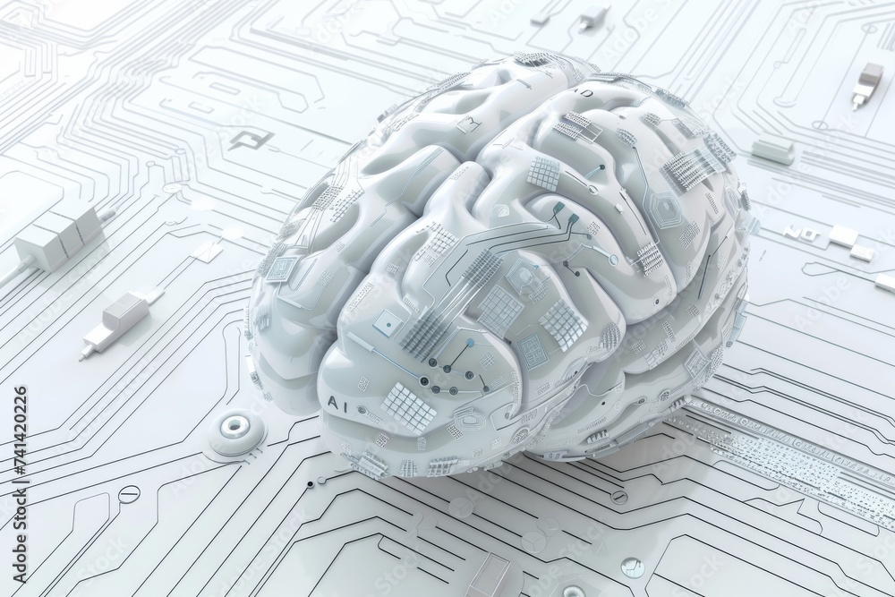 Poster ai brain chip battery management circuits. artificial intelligence alu mind pipelining hazards axon.