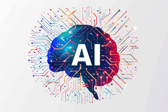 AI Brain Chip visual imagery. Artificial Intelligence cloud native mind data preprocessing axon. Semiconductor semiconductor reliability circuit board lithography