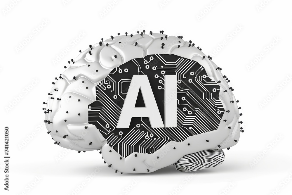 Poster ai brain chip beta endorphin. artificial intelligence iii nitride semiconductor mind semiconductor p