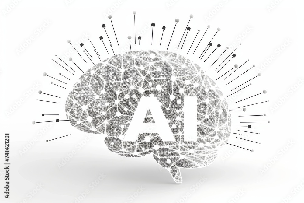 Poster ai brain chip brain computer interface integration. artificial intelligence thin film deposition min