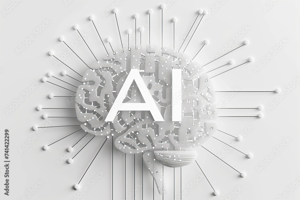 Poster ai brain chip brain performance. artificial intelligence neurostimulation devices mind cd axon. semi