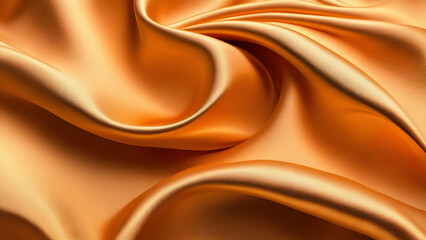 light-orange-silk-cascading-down-glimmers-of-morning-sun-dancing-upon-its-lustrous-surface-suitable