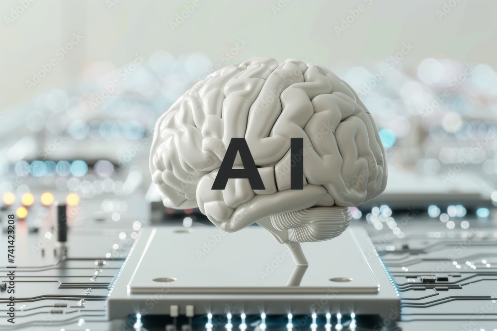 Poster ai brain chip infrastructure as a service. artificial intelligence social cognition network mind vis