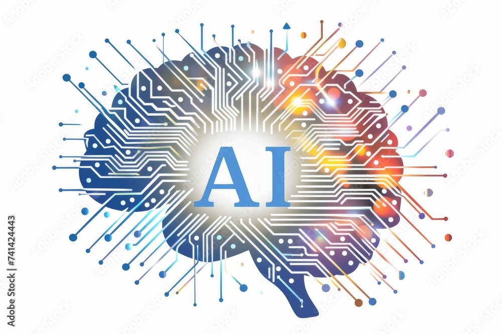 Poster ai brain chip neurotechnology. artificial intelligence brain network mind healthtech investments axo